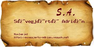 Sövegjártó Adrián névjegykártya